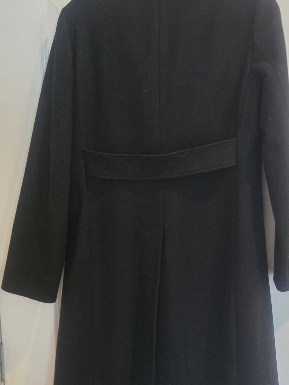 Banana Republic Women's Black Wool Blend Long Coat - Picture 3 of 5